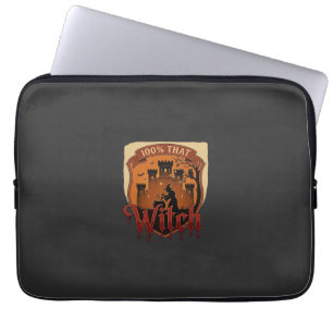 Housse Pour Ordinateur Portable Château de sorcière Chaudron Hibou Chauves-souris_