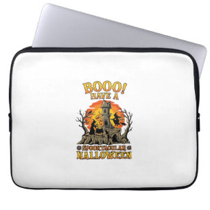 Housse Pour Ordinateur Portable Château de sorcière de Halloween Spooktacular Booo