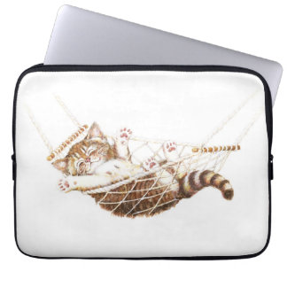 Housse Pour Ordinateur Portable Chaton mignon dans l'hamac