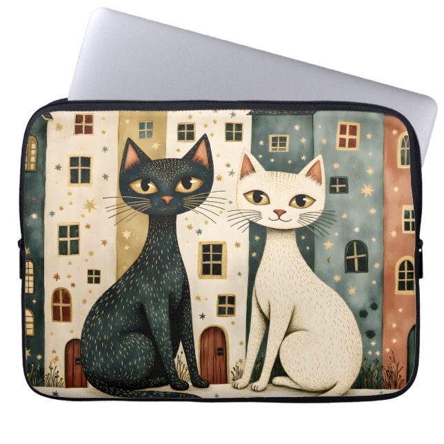Housse Pour Ordinateur Portable Chats artistiques  (Devant)