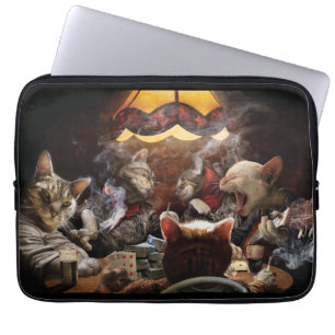 Housse Pour Ordinateur Portable Chats jouant au poker