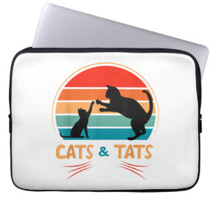 Housse Pour Ordinateur Portable Chats & Tats - Chat