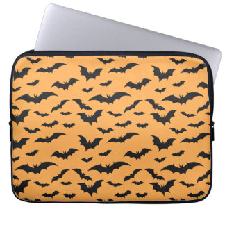 Housse Pour Ordinateur Portable Chauve-souris d'Halloween sur arrière - plan orang
