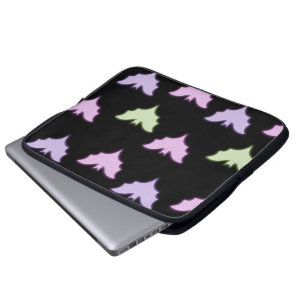 Housse Pour Ordinateur Portable Chauves-souris violet rose néon coloré Halloween