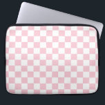 Housse Pour Ordinateur Portable Check Baby Pink And White Checkerboard<br><div class="desc">Pattered check - light pink and white checkerboard.</div>