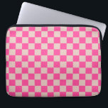Housse Pour Ordinateur Portable Check Coral Pink Checkered Pattern Checkerboard<br><div class="desc">Pattern checkered - Coral pink and salmon checkerboard.</div>
