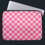Housse Pour Ordinateur Portable Check Coral Pink Checkered Pattern Checkerboard<br><div class="desc">Pattern checkered - Coral pink and salmon checkerboard.</div>