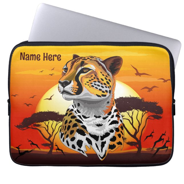 Housse Pour Ordinateur Portable Cheetah African Feline Wild Animal (Devant)