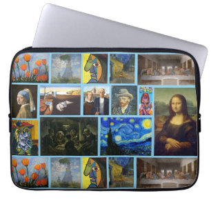 Housse Pour Ordinateur Portable Chefs-d'œuvre d'art, Bleu