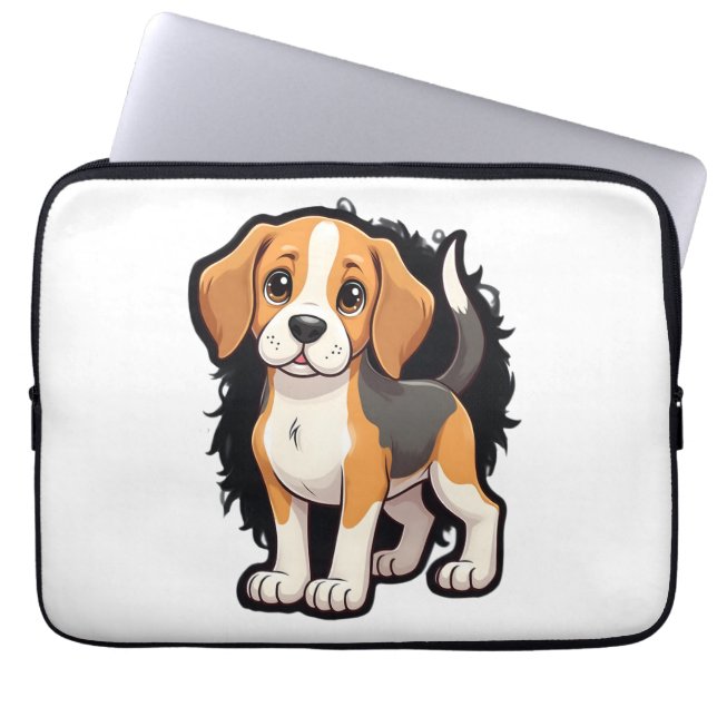 Housse Pour Ordinateur Portable Chemise beagle Chien T (Devant)