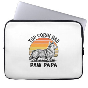 Housse Pour Ordinateur Portable Chemise Corgi Papa Vintage Sunset Chien Papa Cadea