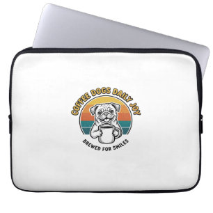 Housse Pour Ordinateur Portable Chemise de chien de café Design de mug de chiot gr