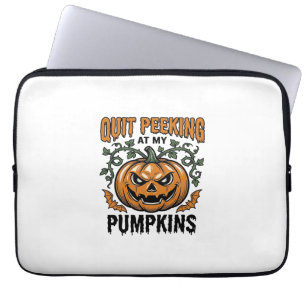 Housse Pour Ordinateur Portable Chemise de citrouille d'Halloween Gravure vintage