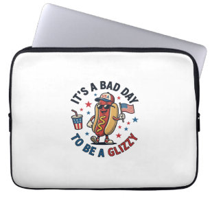 Housse Pour Ordinateur Portable Chemise de gravure vintage de hot dog patriotique