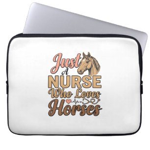 Housse Pour Ordinateur Portable Chemise de gravure vintage d'infirmière qui aime l
