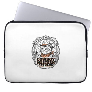 Housse Pour Ordinateur Portable Chemise de l'amant de chat occidental Cowboy - Nou