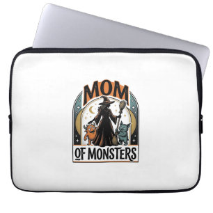 Housse Pour Ordinateur Portable Chemise de maman Halloween Création de famille de