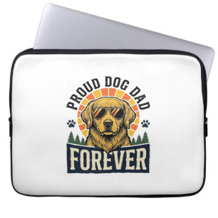 Housse Pour Ordinateur Portable Chemise de papa de chien Design rétro Golden Retri
