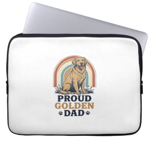 Housse Pour Ordinateur Portable Chemise de papa Golden Retriever Cadeau de père de