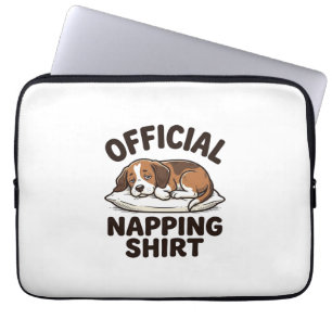 Housse Pour Ordinateur Portable Chemise de repos officielle Chien endormi Design v