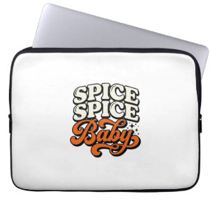 Housse Pour Ordinateur Portable Chemise de typographie rétro vintage Spice Spice B