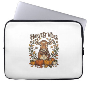 Housse Pour Ordinateur Portable Chemise de veau d'automne Gravure vintage Moisson