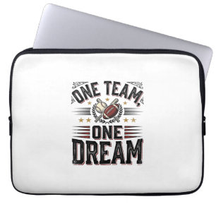 Housse Pour Ordinateur Portable Chemise d'équipe sportive vintage One Team One Dre
