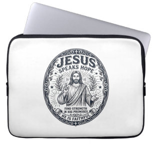 Housse Pour Ordinateur Portable Chemise d'inclusion de la communauté sourde Jésus 