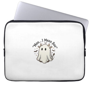 Housse Pour Ordinateur Portable Chemise fantôme de vache mignonne Halloween Meugle