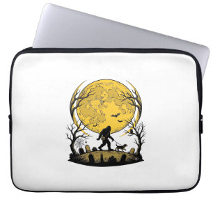 Housse Pour Ordinateur Portable Chemise Halloween Bigfoot Pleine Lune Promenade Ch