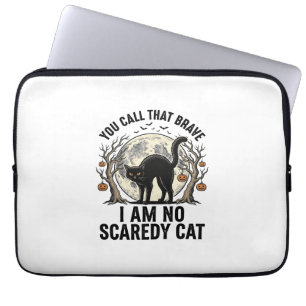 Housse Pour Ordinateur Portable Chemise Halloween Chat Peureux Gravure Vintage Des