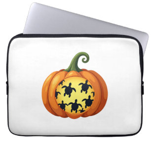 Housse Pour Ordinateur Portable Chemise Halloween Citrouille Tortue Mer Halloween