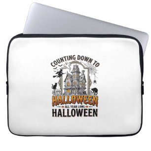Housse Pour Ordinateur Portable Chemise Halloween Prête Vintage Maison Hantée Auto