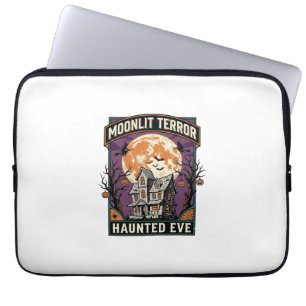 Housse Pour Ordinateur Portable Chemise Haunted Moon Gravure Vintage Halloween Gra