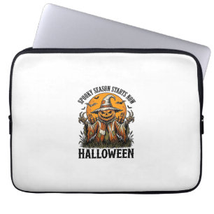 Housse Pour Ordinateur Portable Chemise sorcière citrouille épouvantail Halloween