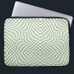 Housse Pour Ordinateur Portable Chèques blancs en vert gris de Sage rétro À damier<br><div class="desc">Retro dépoli vérifie la conception du damier,  dans une combinaison de couleur verte et blanche Sage. Retro damboard twirled seventies style psychédélique design moderne décoration maison,  dortoir,  produits de bureau et d'école et rétro dépoli cadeaux à damiers.</div>