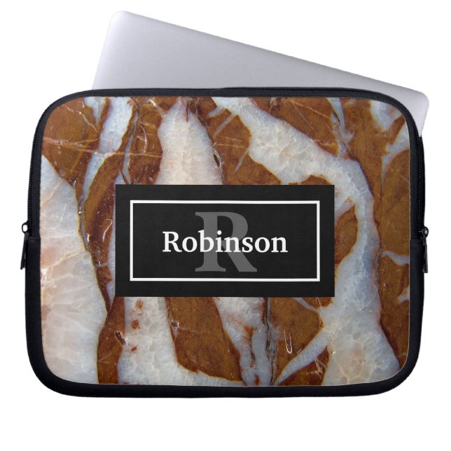 Housse Pour Ordinateur Portable Chert avec quartz Veines Rock Texture (Devant)