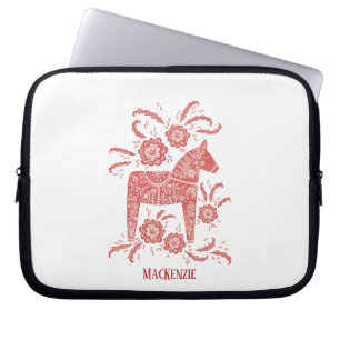 Housse Pour Ordinateur Portable Cheval de Dala suédois personnalisé