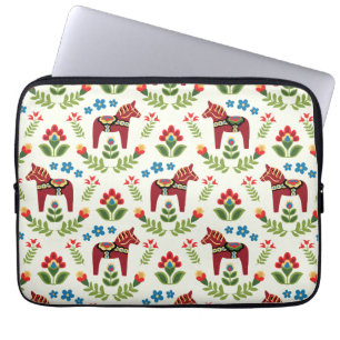 Housse Pour Ordinateur Portable Cheval de Dala suédois Rouge