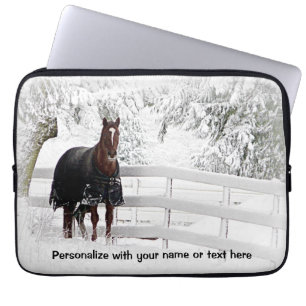 Housse Pour Ordinateur Portable Cheval d'hiver
