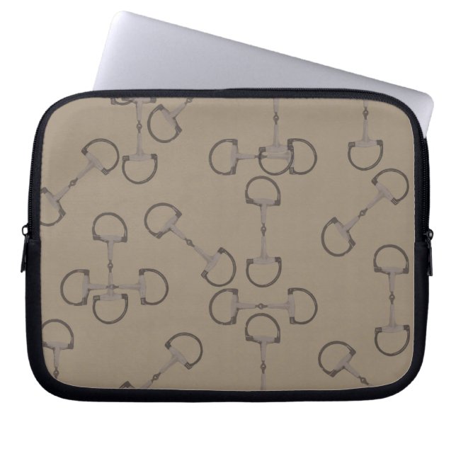 Housse Pour Ordinateur Portable Cheval équestre beige (Devant)