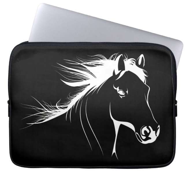 Housse Pour Ordinateur Portable Cheval Lover Belle Croquis Cheval (Devant)