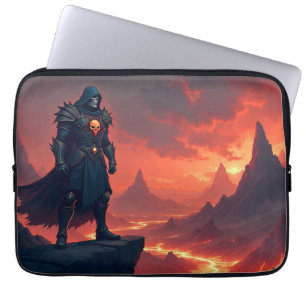 Housse Pour Ordinateur Portable Chevalier noir de la flamme