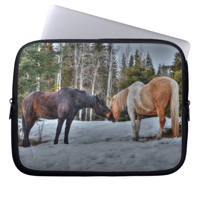 Housse Pour Ordinateur Portable Chevaux - American Western Theme (Devant)