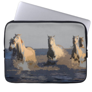 Housse Pour Ordinateur Portable Chevaux de la mer - Chevaux sauvages