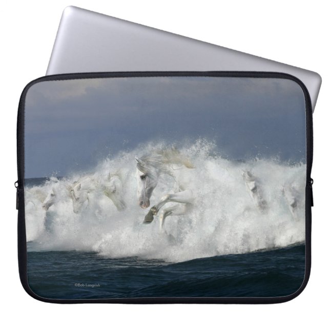 Housse Pour Ordinateur Portable Chevaux d'imaginaire : Mer (Devant)