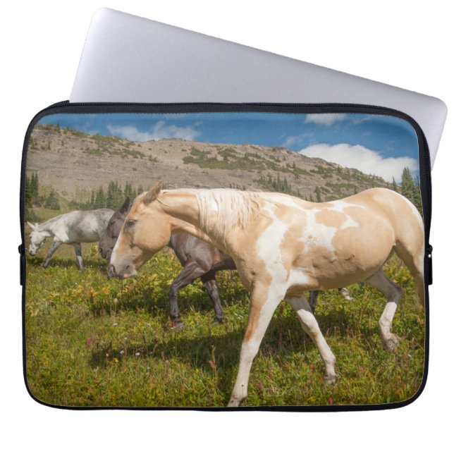 Housse Pour Ordinateur Portable Chevaux et Mules (Devant)