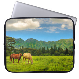 Housse Pour Ordinateur Portable Chevaux hawaïens, Hokulei Peak, Kauai Wetsuit