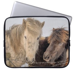 Housse Pour Ordinateur Portable Chevaux islandais