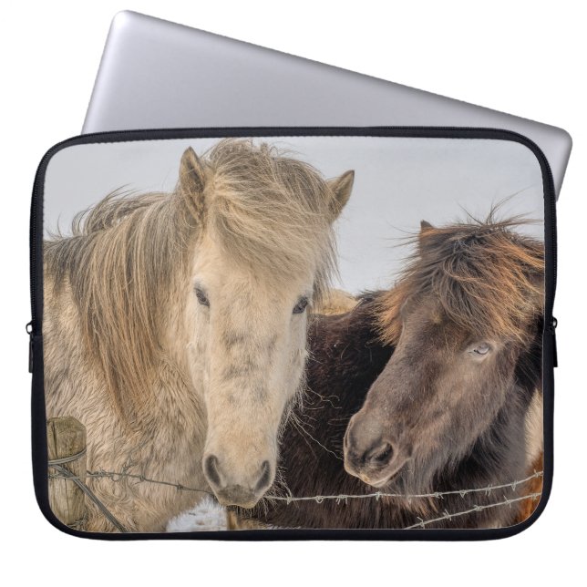 Housse Pour Ordinateur Portable Chevaux islandais (Devant)